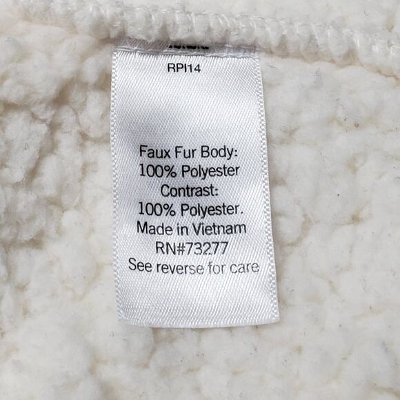 SO Women’s Fleece Pullover S Cream Tan Oversized Quarter-Zip Cozy Layers - Picture 8 of 9